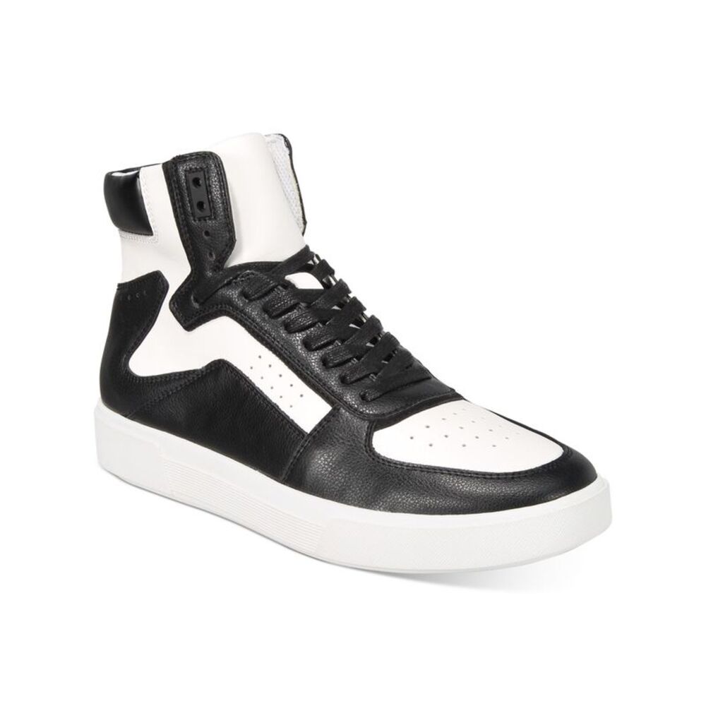 INC Mens Black Comfort Keanu Round Toe Platform Athletic Sneakers Shoes 7.5 M